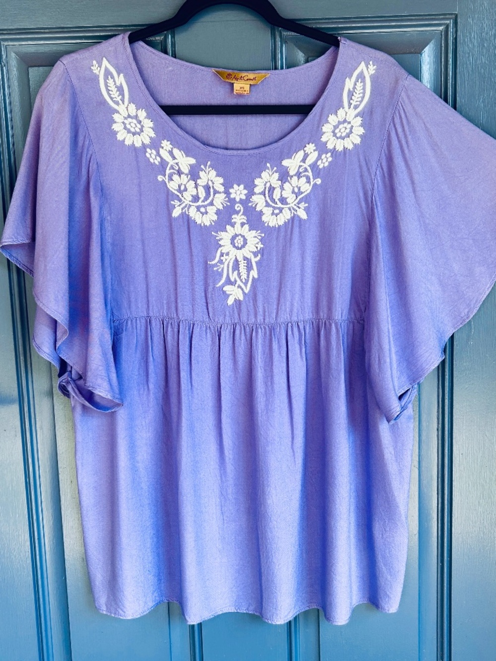April Cornell Butterfly Sleeve Top, XS